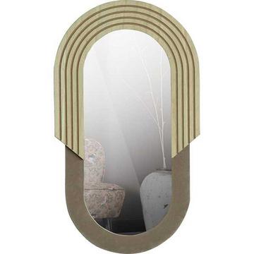 Miroir mural Hailey ovale H58 naturel