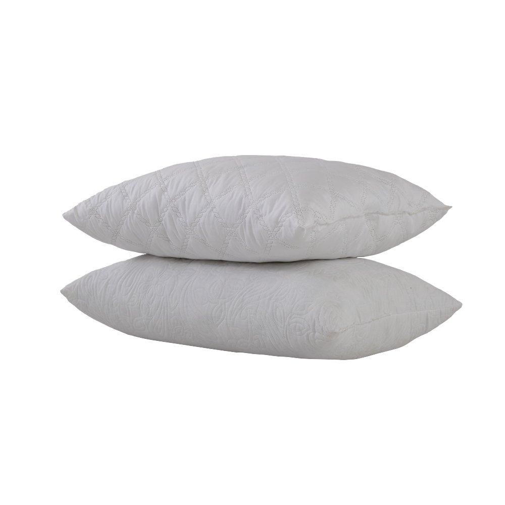 AB Matelas Matelas Confort 2 places | mousse 25kg/m³ | 18 cm | 2 Oreillers en flocons mémoire 50x70cm  