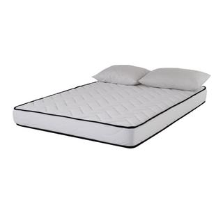 AB Matelas Matelas Confort 2 places | mousse 25kg/m³ | 18 cm | 2 Oreillers en flocons mémoire 50x70cm  