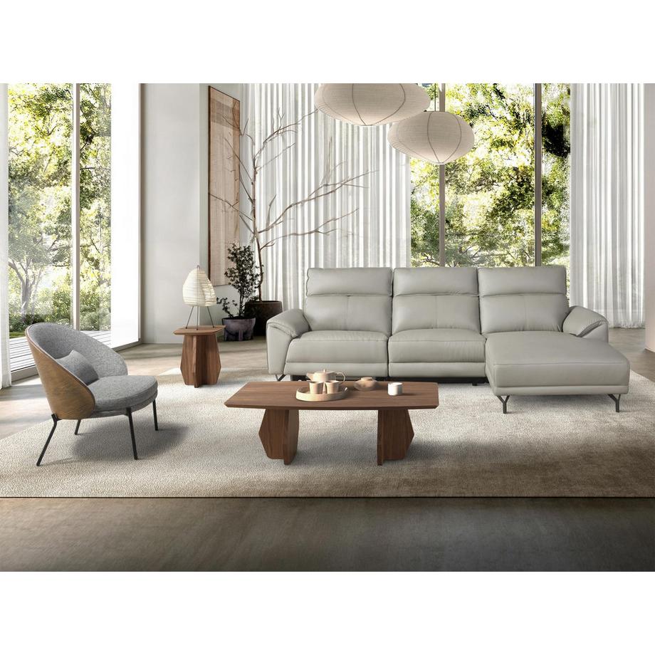 ANGEL CERDA Table d'angle carrée en noyer  