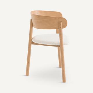 AM.PM Fauteuil de table chêne et bouclette  