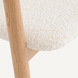 AM.PM Fauteuil de table chêne et bouclette  