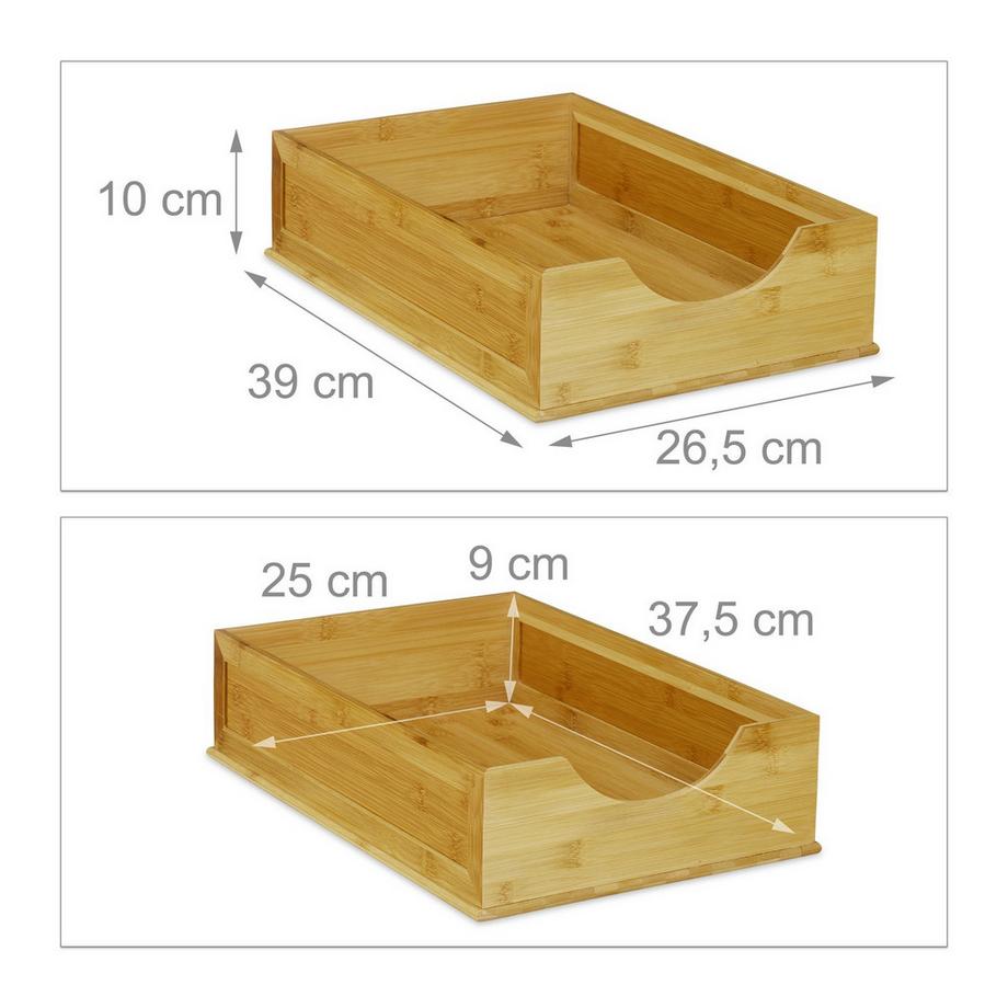 B2X  Aktenablage aus Bambus 