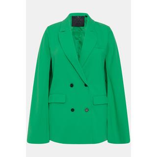 Ulla Popken  Blazer mit Cape, A-Linie, Reverskragen, doppelreihig 