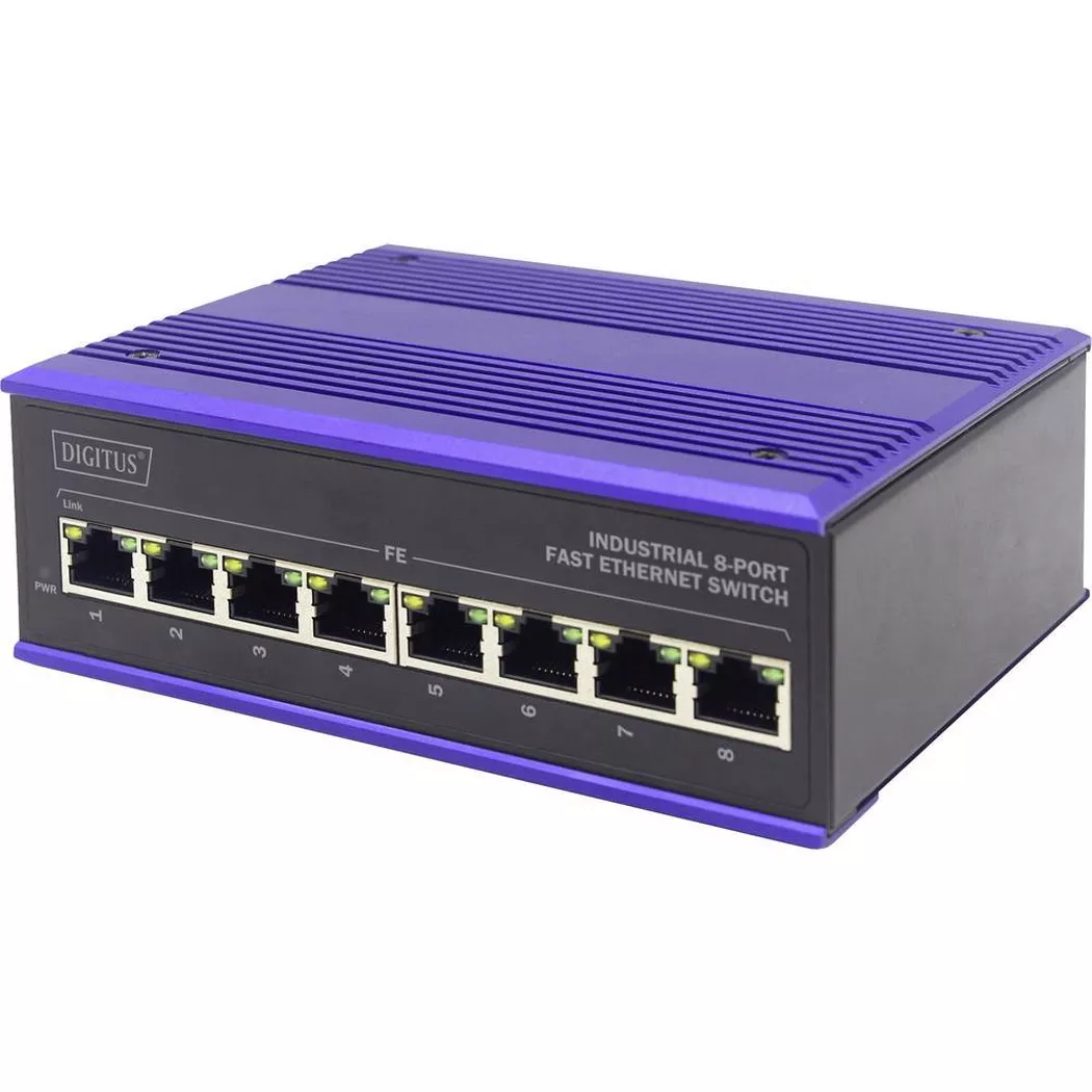 Digitus 4 port Fast Ethernet network switch. industrial. unmanaged. 1