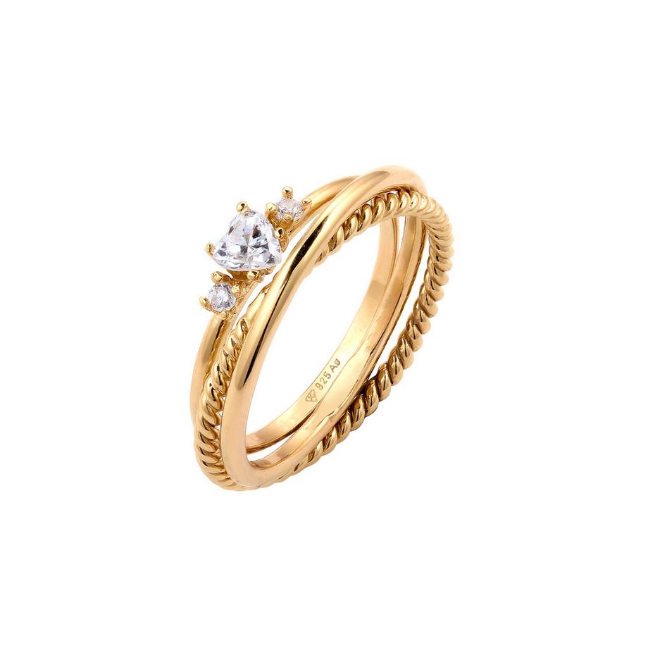 Bague Bague Coeur Zirconia 925 Sterling Silver