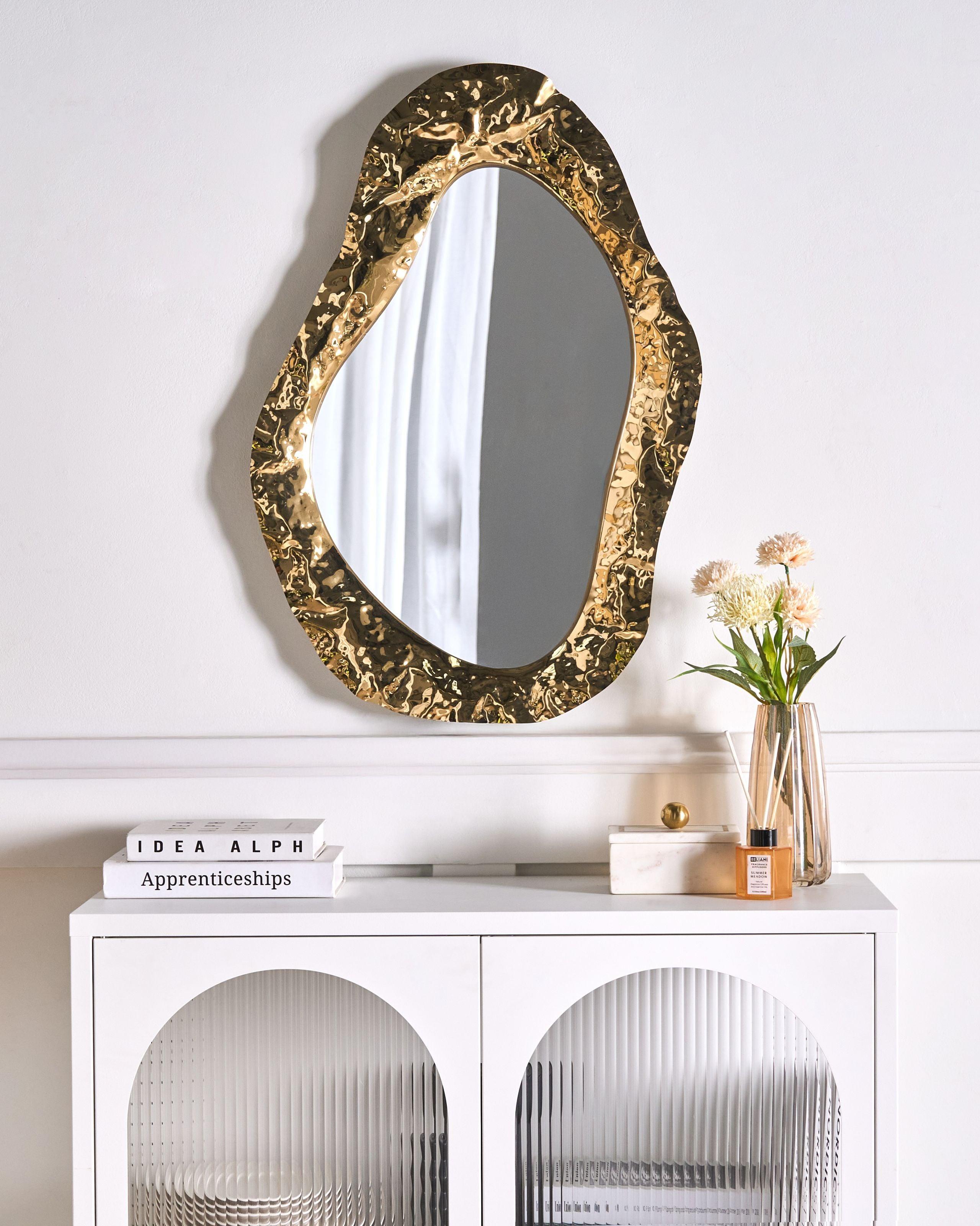 Beliani Wandspiegel aus Edelstahl Klassisch JOSSIGNY  