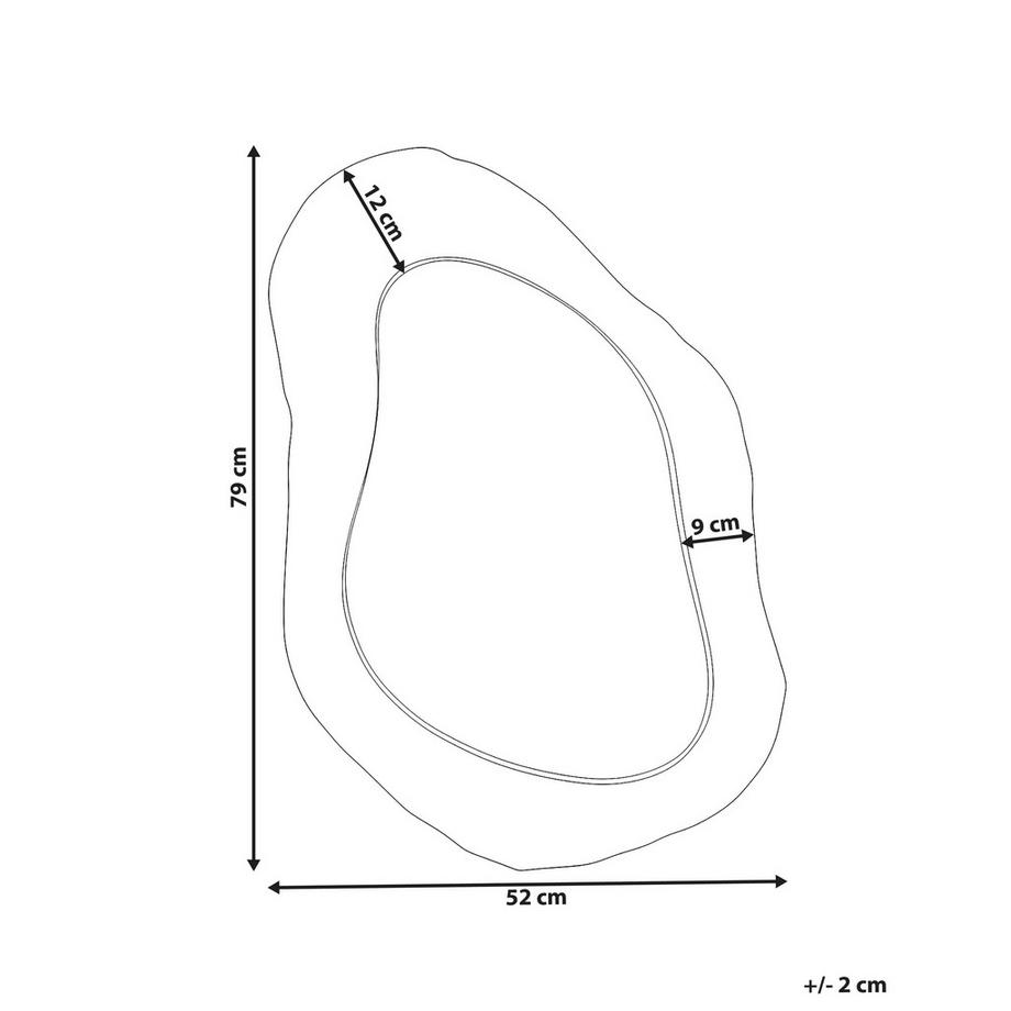 Beliani Specchio en Acciaio inox Classico JOSSIGNY  