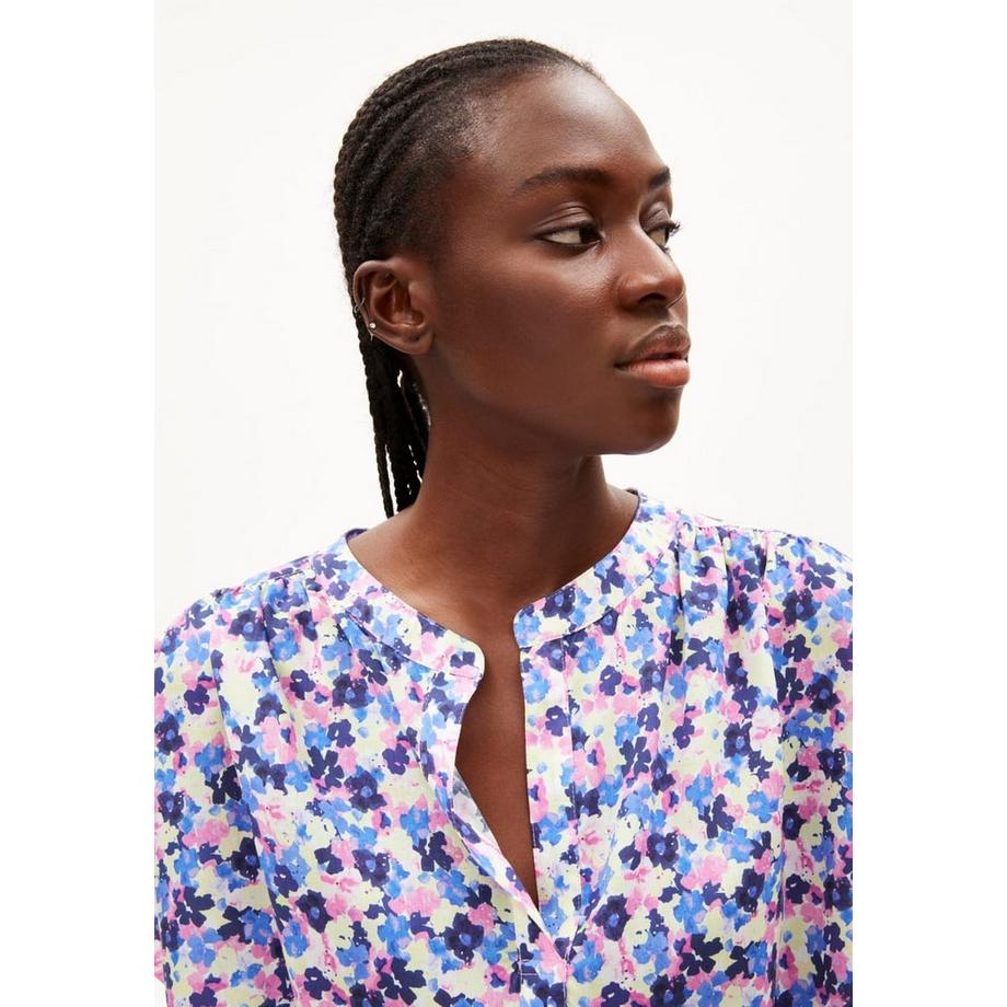 ARMEDANGELS Maaike Multi Floral Kurzarmbluse  
