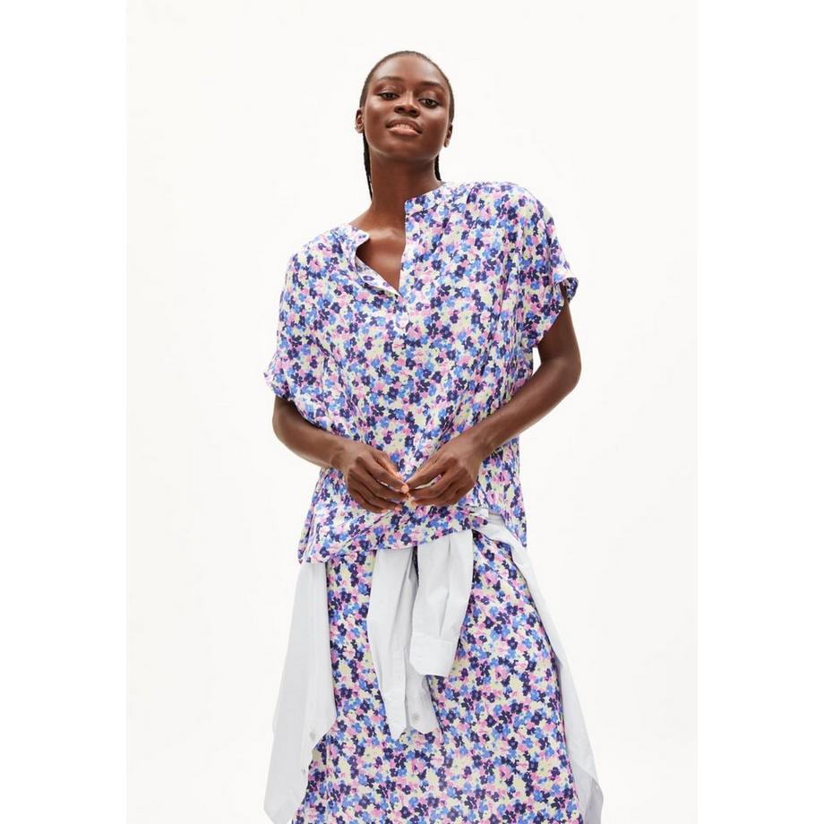 ARMEDANGELS Maaike Multi Floral Kurzarmbluse  