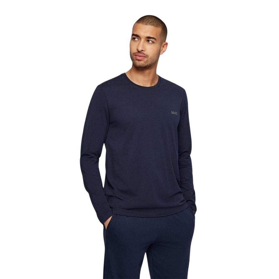 BOSS T-Shirt a Maniche Lunghe Collo a Girocollo  