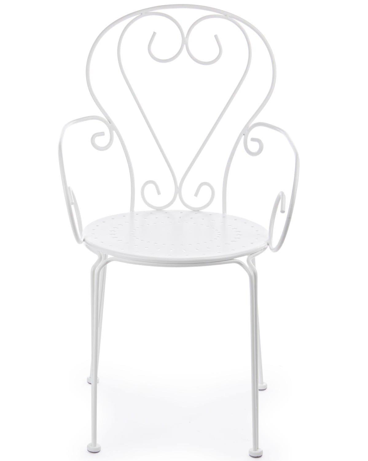 mutoni Fauteuil de jardin Etienne blanc  