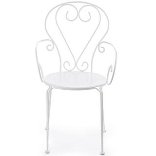 mutoni Fauteuil de jardin Etienne blanc  