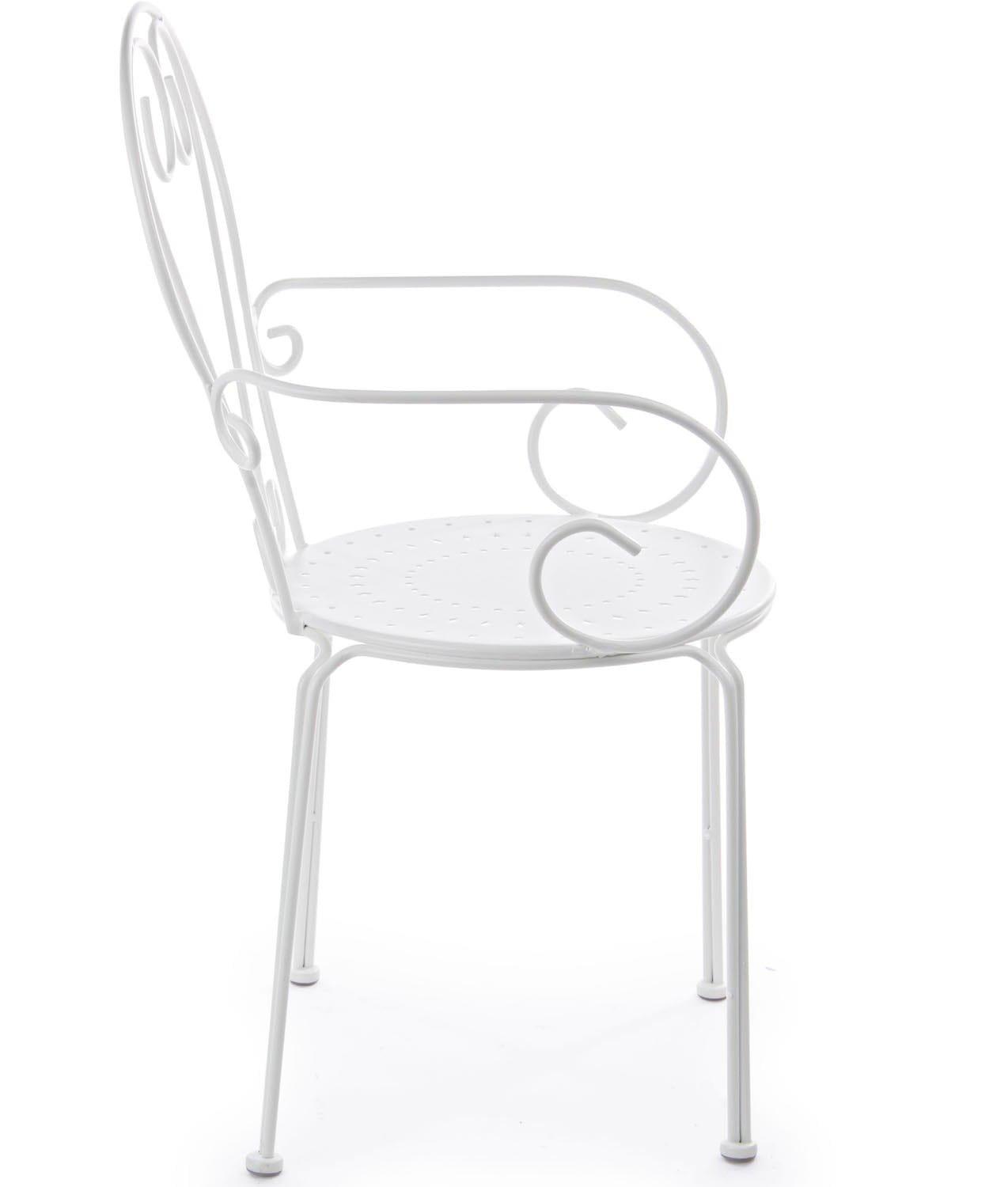 mutoni Fauteuil de jardin Etienne blanc  