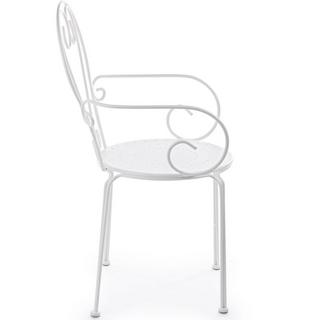 mutoni Fauteuil de jardin Etienne blanc  