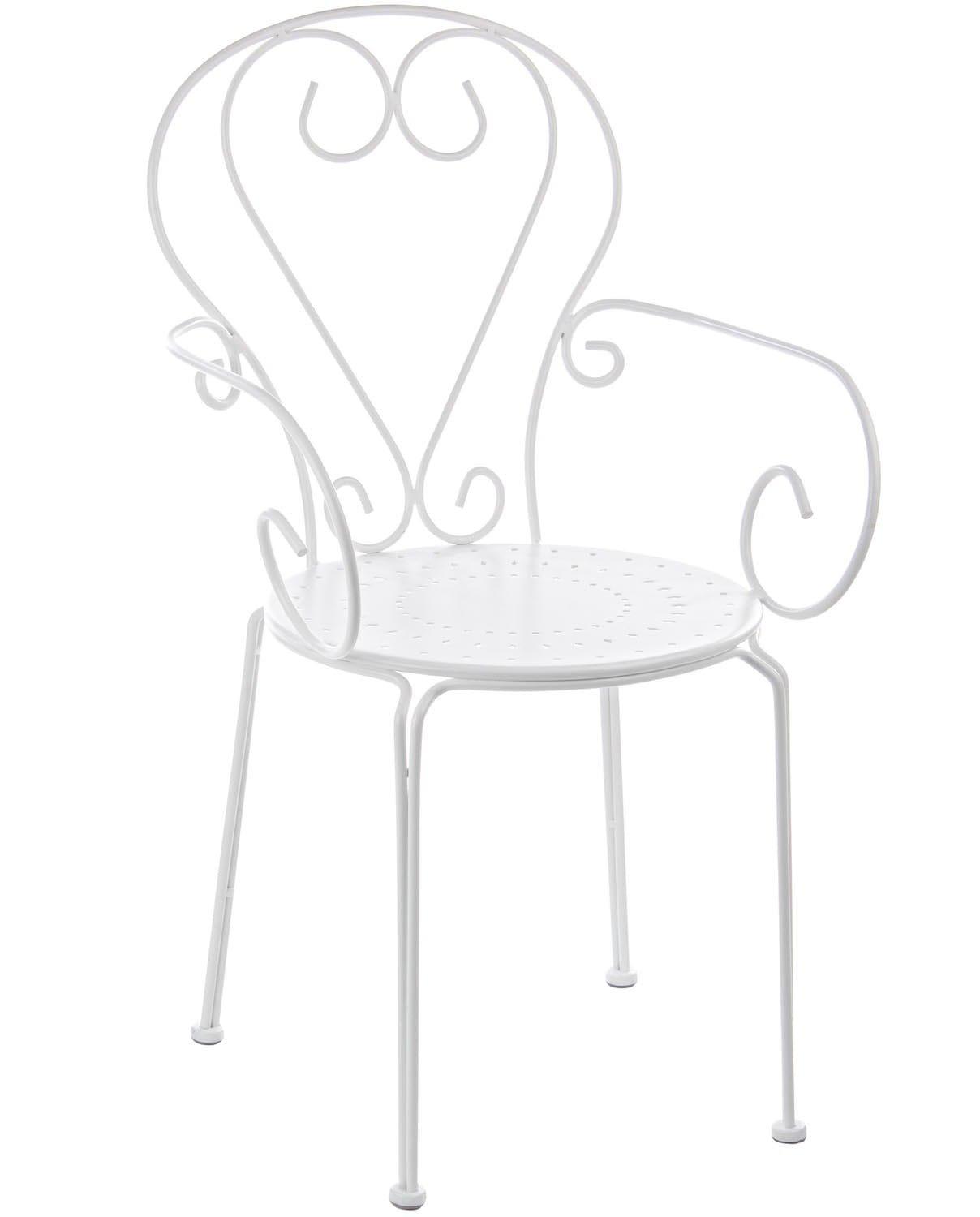 mutoni Fauteuil de jardin Etienne blanc  