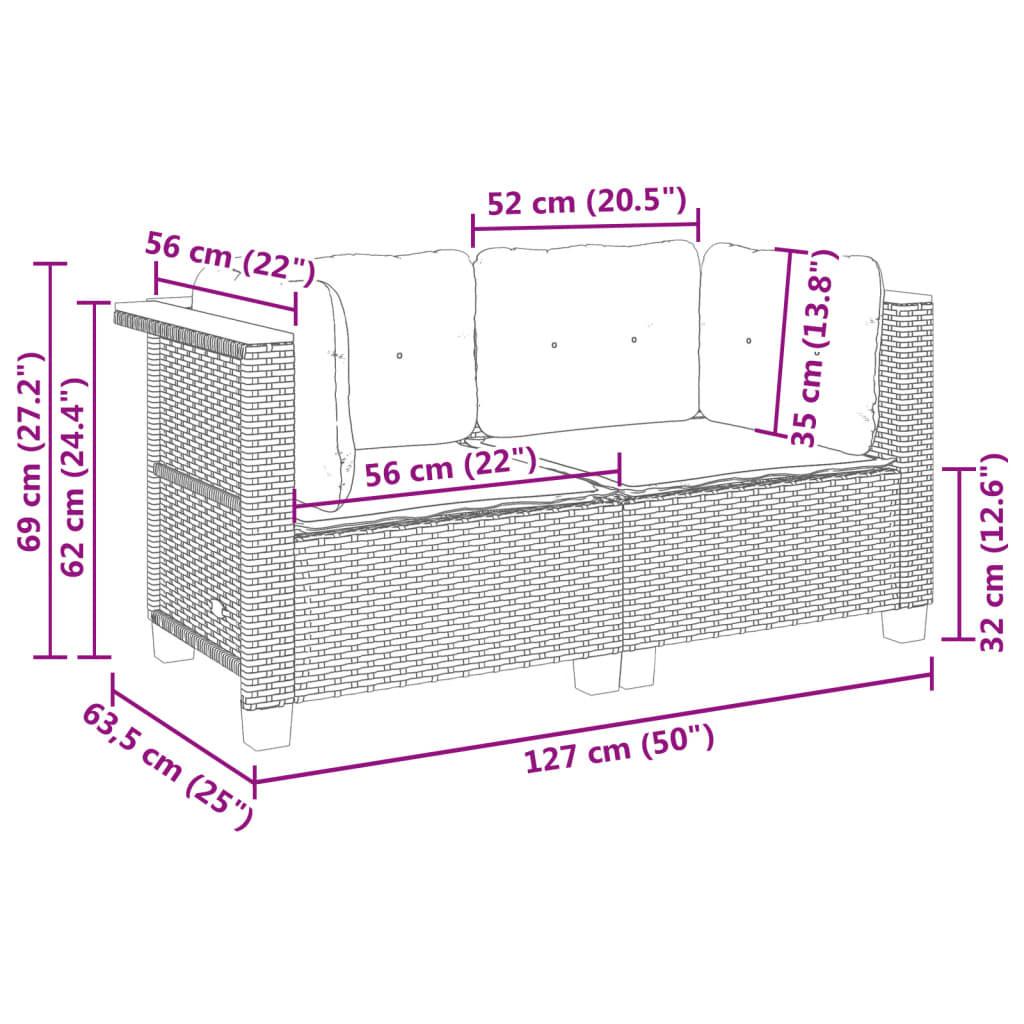 VidaXL Gartensofa poly-rattan  