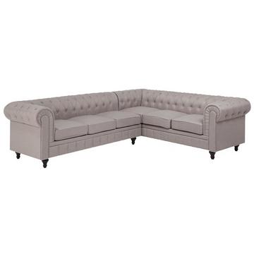 Linksseitiges Ecksofa aus Polyester Glamourös CHESTERFIELD