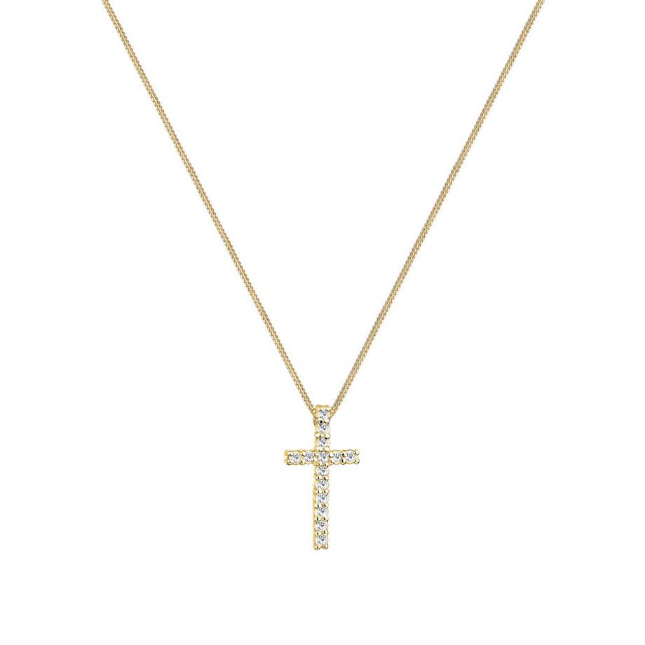 Elli  Collier Pendentif Croix Élégant Avec Cristaux 
