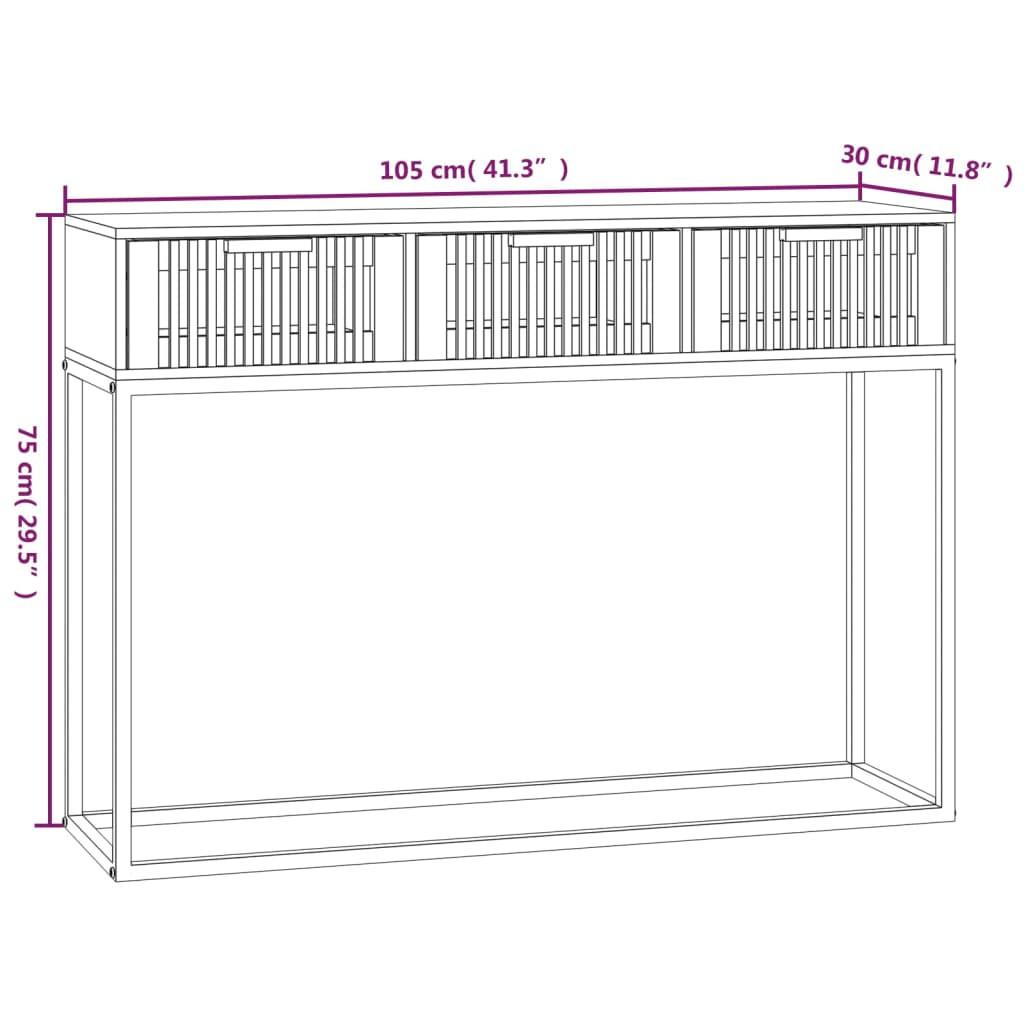 VidaXL Table console bois d'ingénierie  