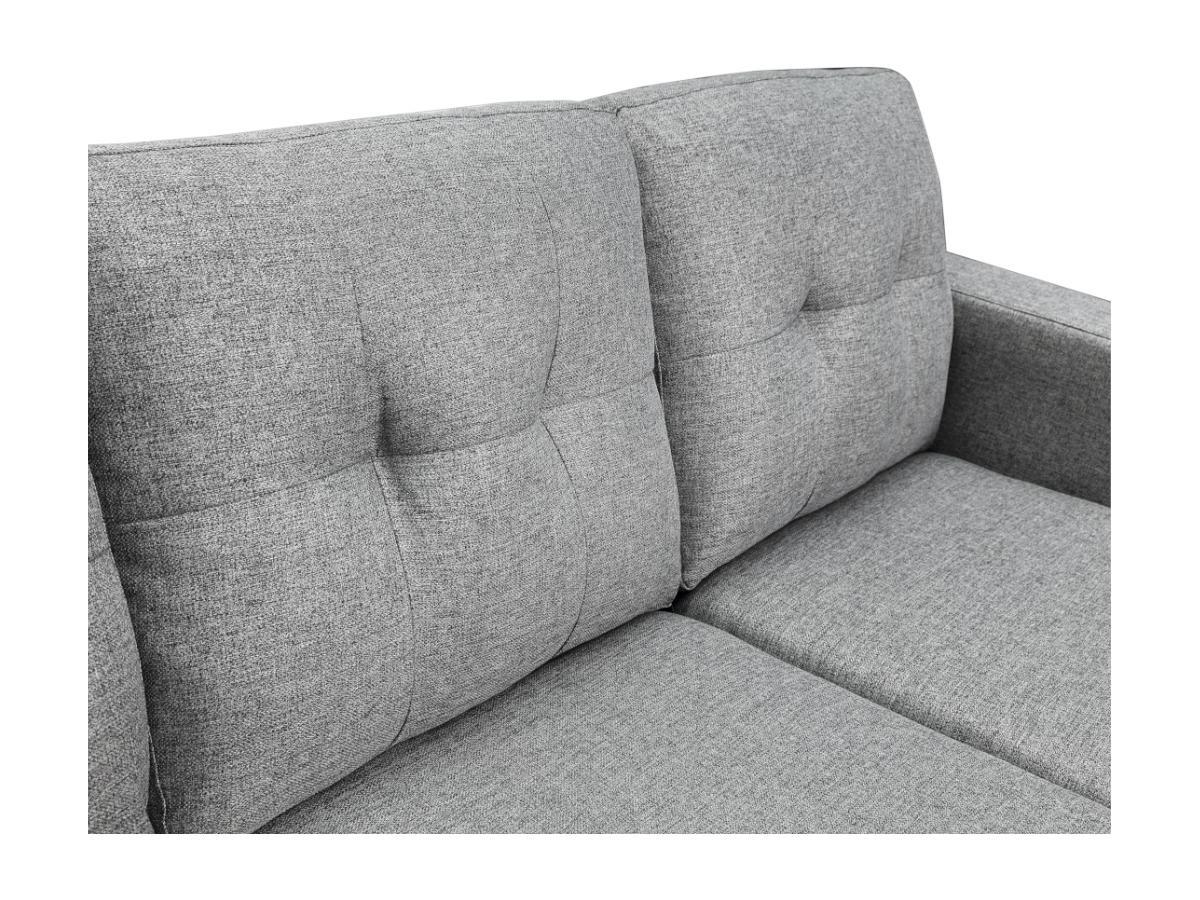 Vente-unique Ecksofa BARTOLOME Stoff Ecke wechselbar meliert  