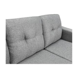 Vente-unique Ecksofa BARTOLOME Stoff Ecke wechselbar meliert  