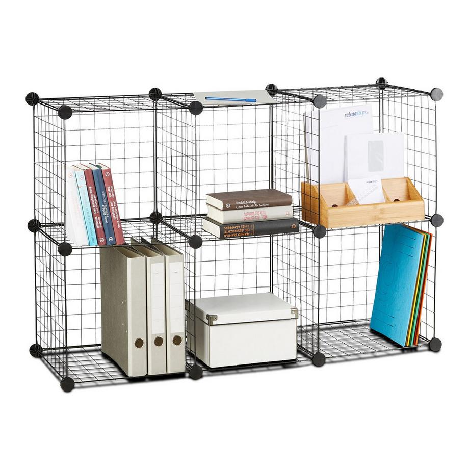 B2X Sistema di scaffali con rete metallica a 6 scomparti  