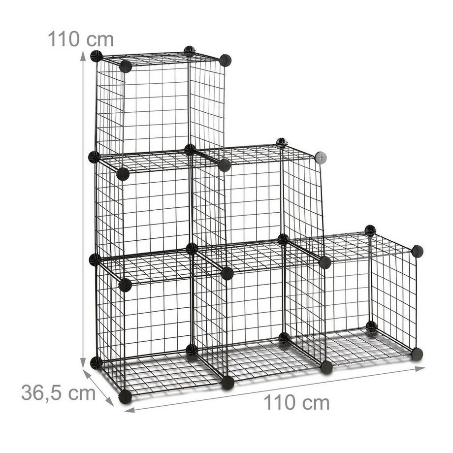 B2X Sistema di scaffali con rete metallica a 6 scomparti  