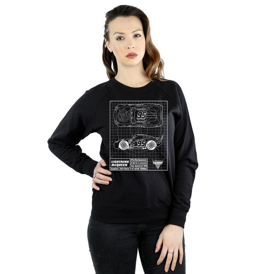 Disney Pixar Cars Lightning McQueen Blueprint Sweatshirt  