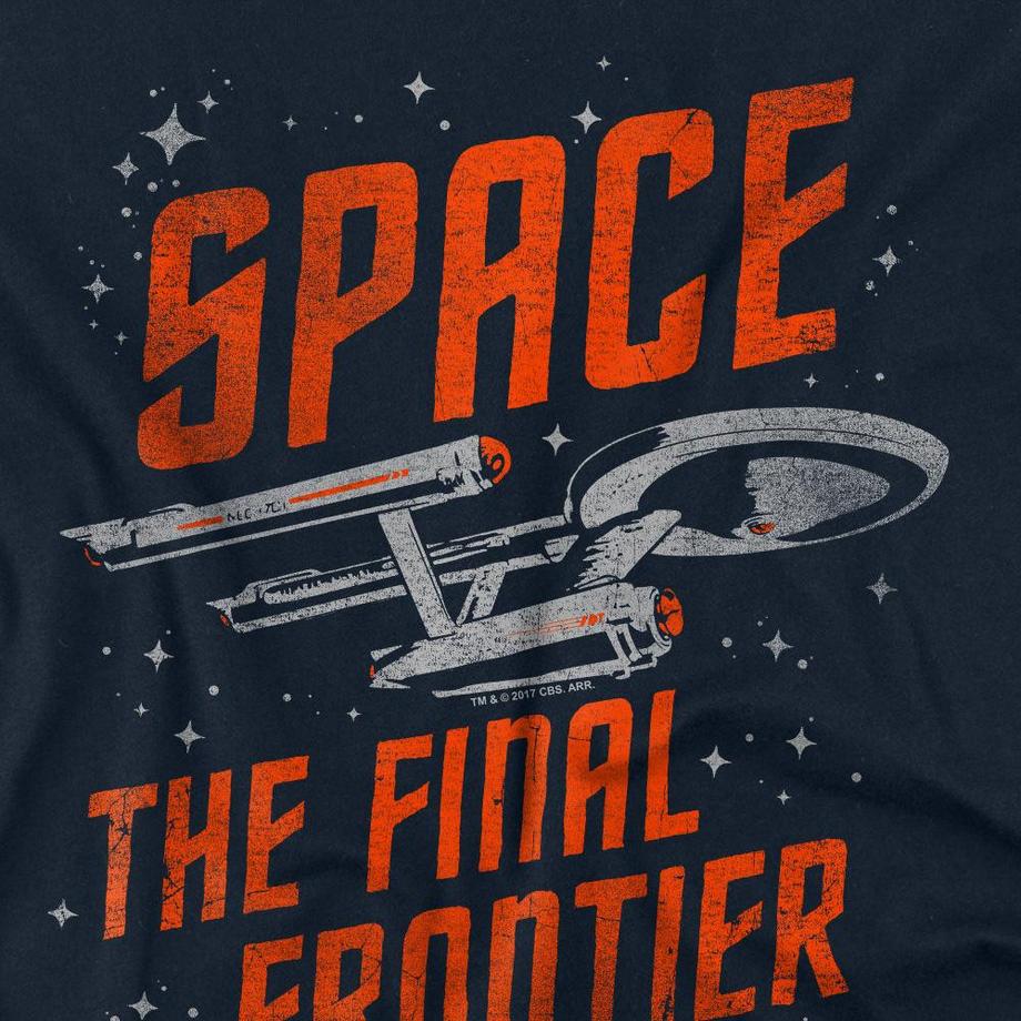 Star Trek Space Travel Bedrucktes Langarm-T-Shirt  