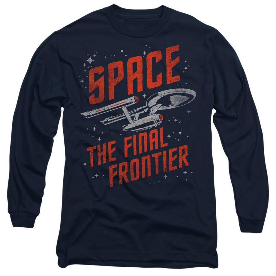 Star Trek Space Travel Bedrucktes Langarm-T-Shirt  