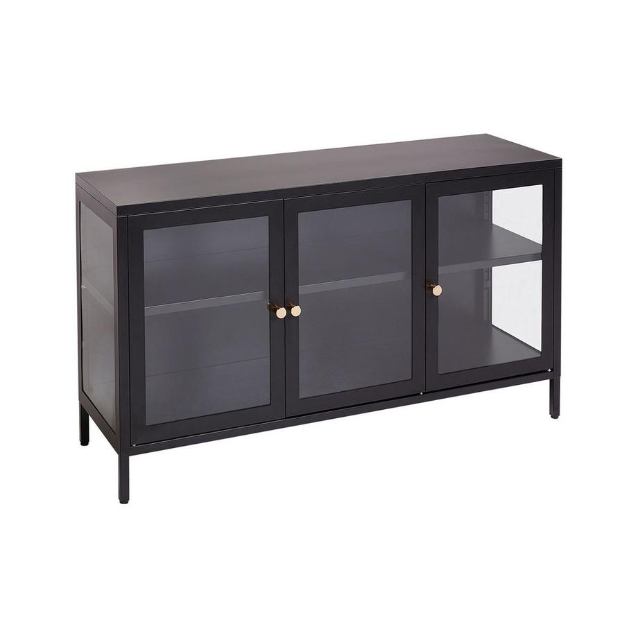Sideboard mit Glastüren aus Stahl  NEWPORT