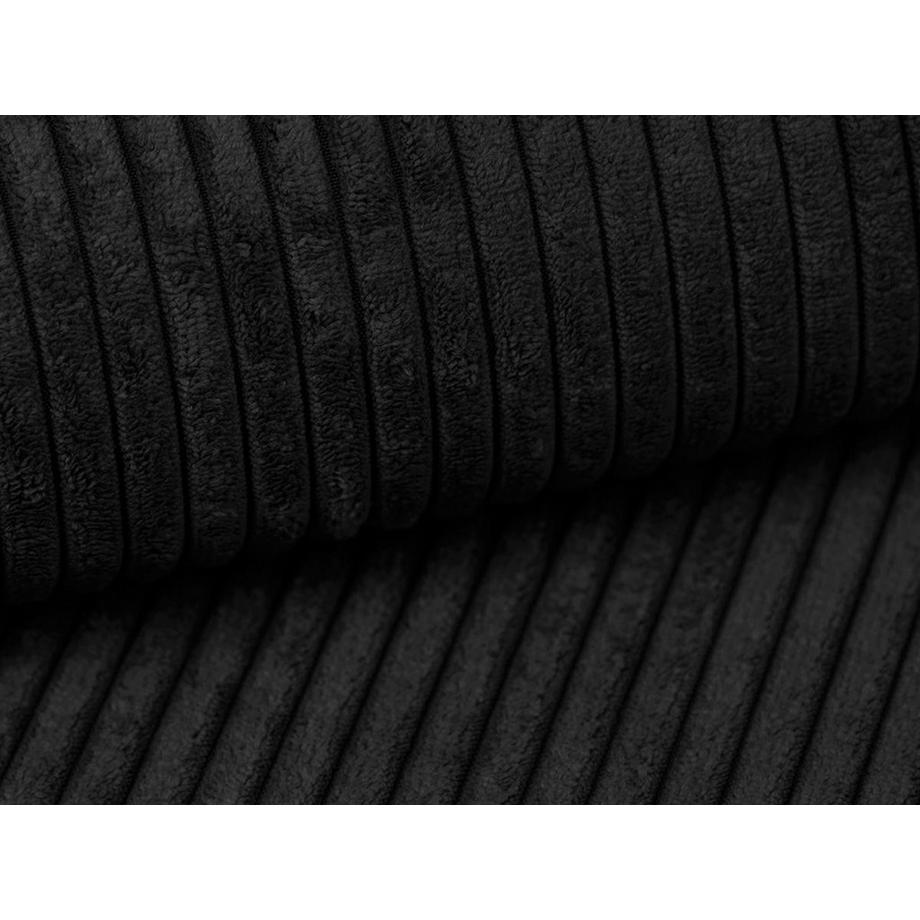 Vente-unique Hocker - Cord - Schwarz - AMELIA  