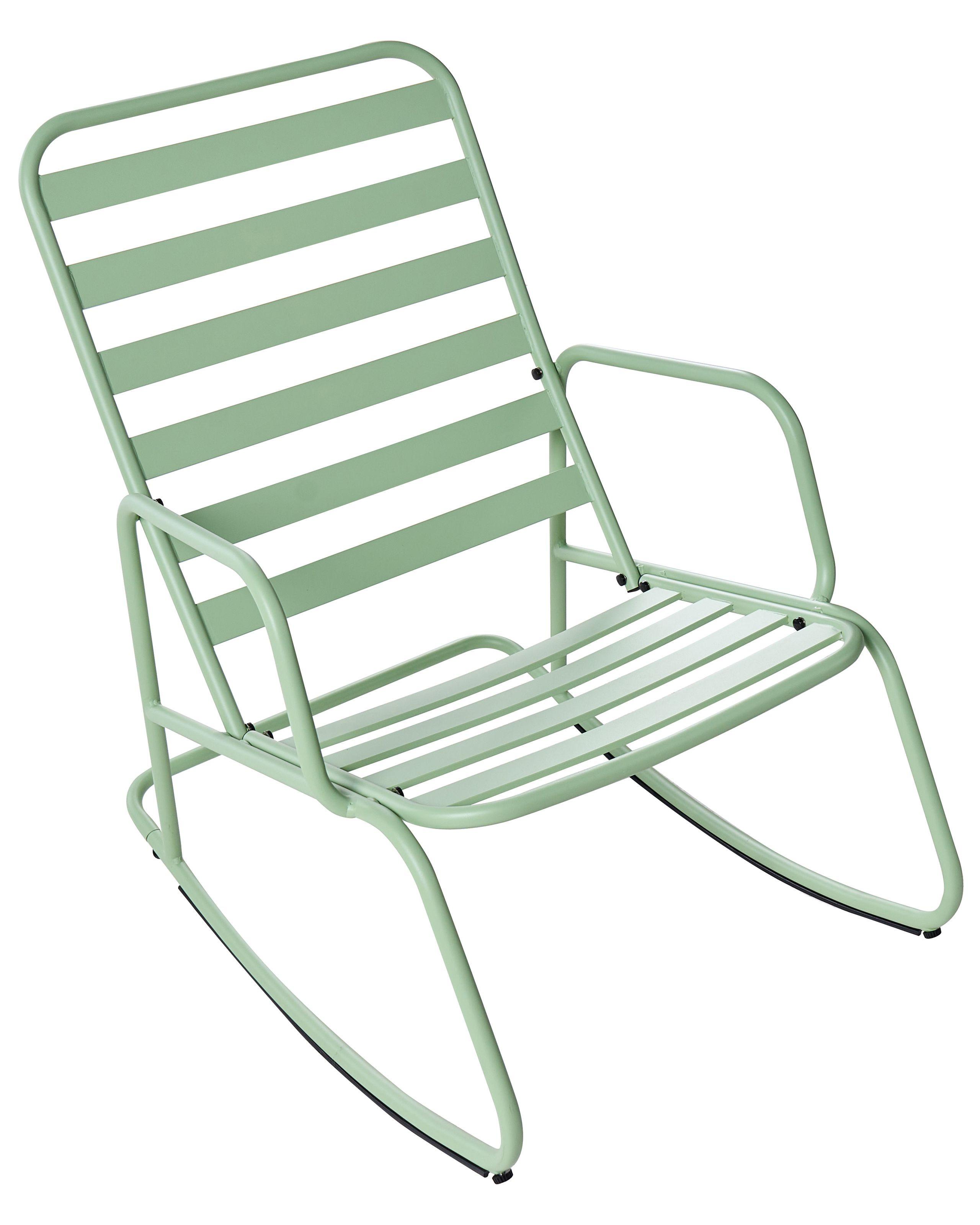 Beliani Garten-Schaukelstuhl aus Aluminium Modern TURI  