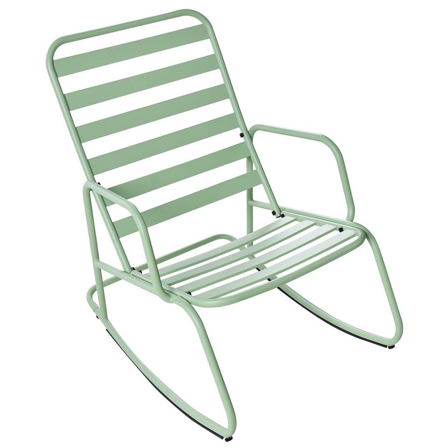 Beliani Garten-Schaukelstuhl aus Aluminium Retro TURI  