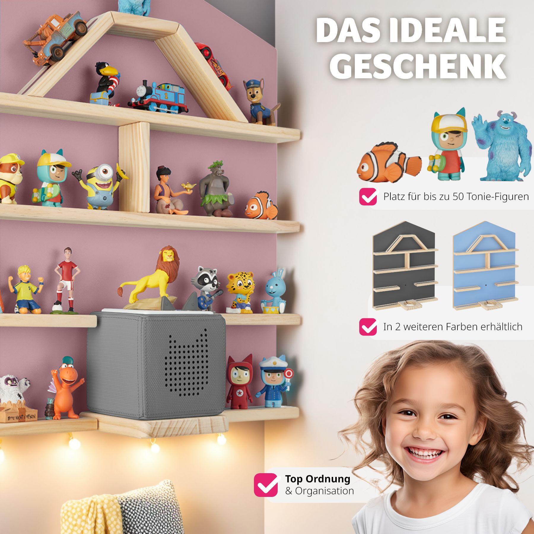 Tectake Scaffale da parete Mylittle Story per fino a 50 Tonies  