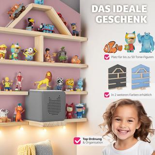 Tectake Scaffale da parete Mylittle Story per fino a 50 Tonies  