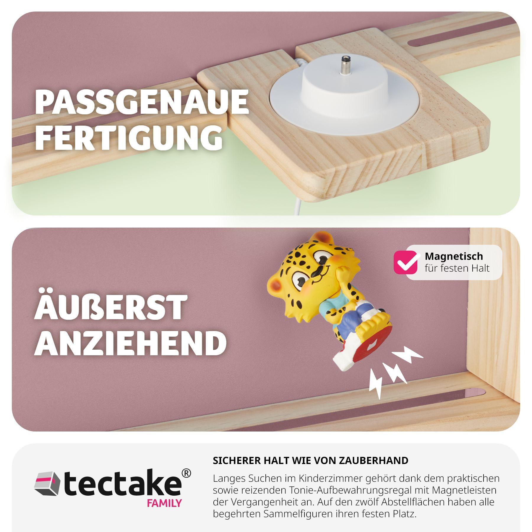 Tectake Étagère murale Mylittle Story pour jusqu'à 50 Tonies  