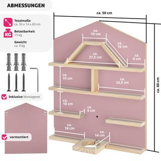 Tectake Scaffale da parete Mylittle Story per fino a 50 Tonies  