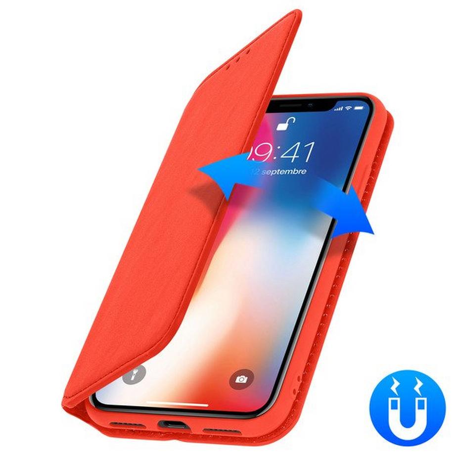 Avizar  Étui iPhone X / XS Folio Rouge 