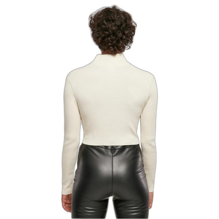 URBAN CLASSICS Rippstrick Strickjacke mit kurzem Reissverschluss  