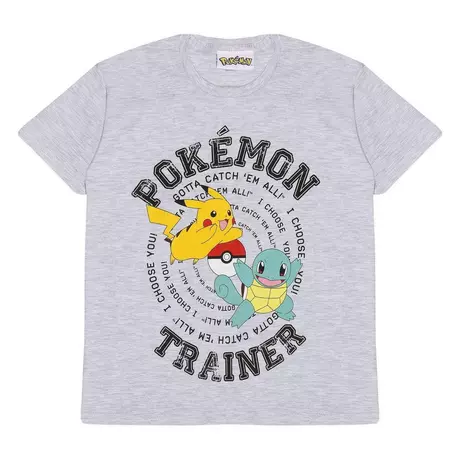 Pokémon Tshirt TRAINER CATCH EM ALL  Gris