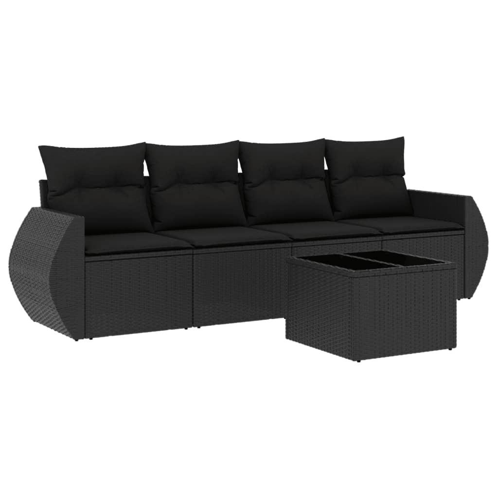 VidaXL set divano da giardino Polirattan  