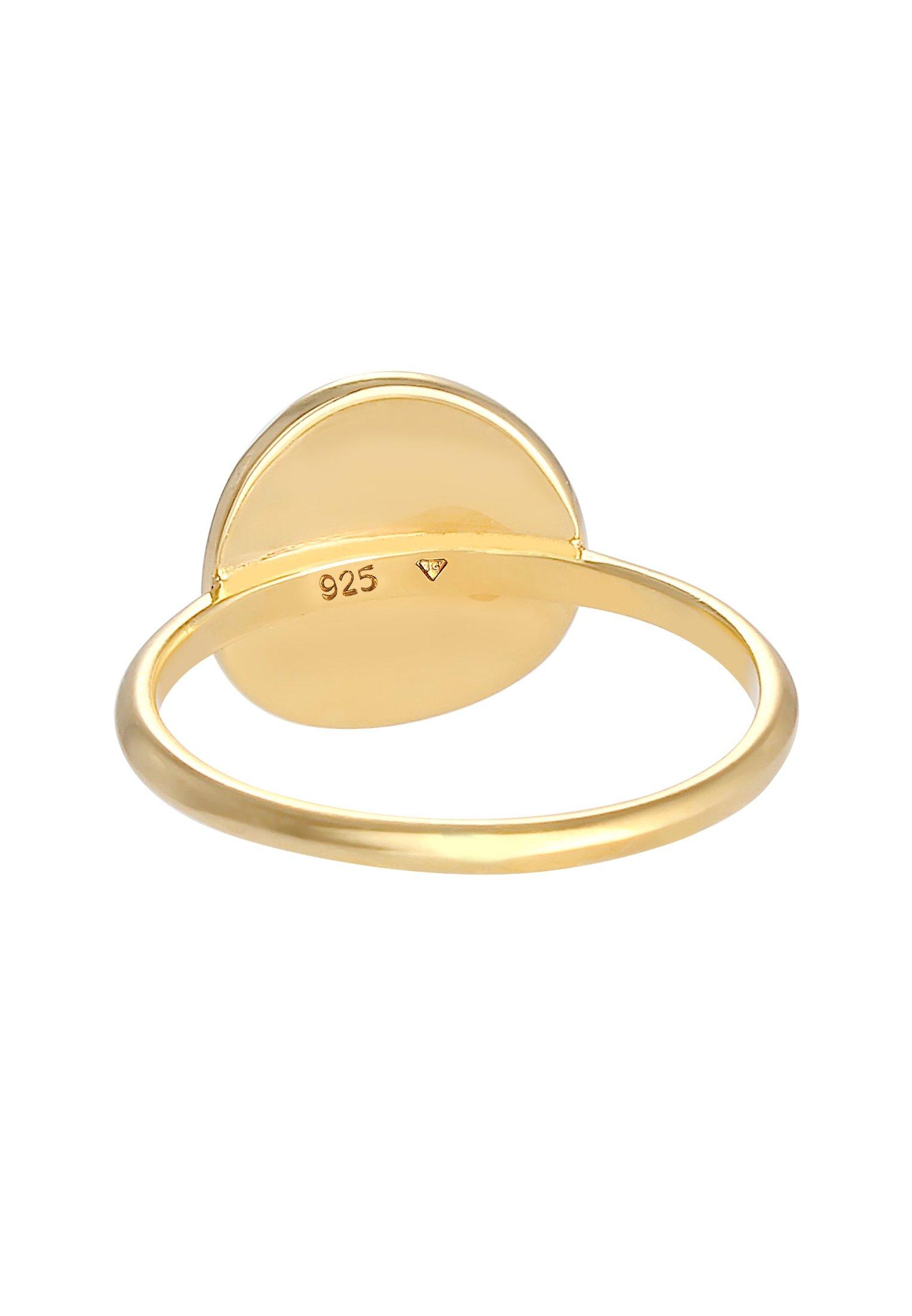 Elli  Bague Plaquette Pour Dames Tendance Martelée 