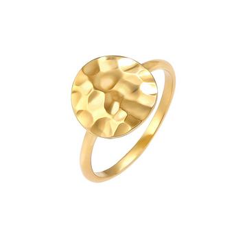 Bague Plaquette Pour Dames Tendance Martelée