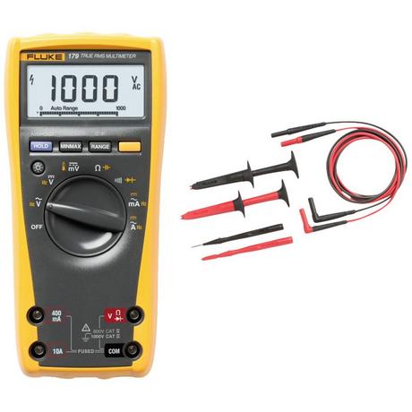 Fluke  179 Echteffektiv-Multimeter mit -223 SureGrip Elektriker Messleitungs-Kit 