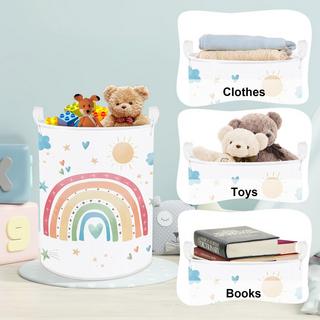 Alopini Panier à linge pour enfants avec poignée Panier de rangement pliable pour vêtements et jouets  