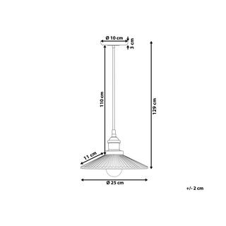 Beliani Lampe suspension en Verre Rétro CURONE  