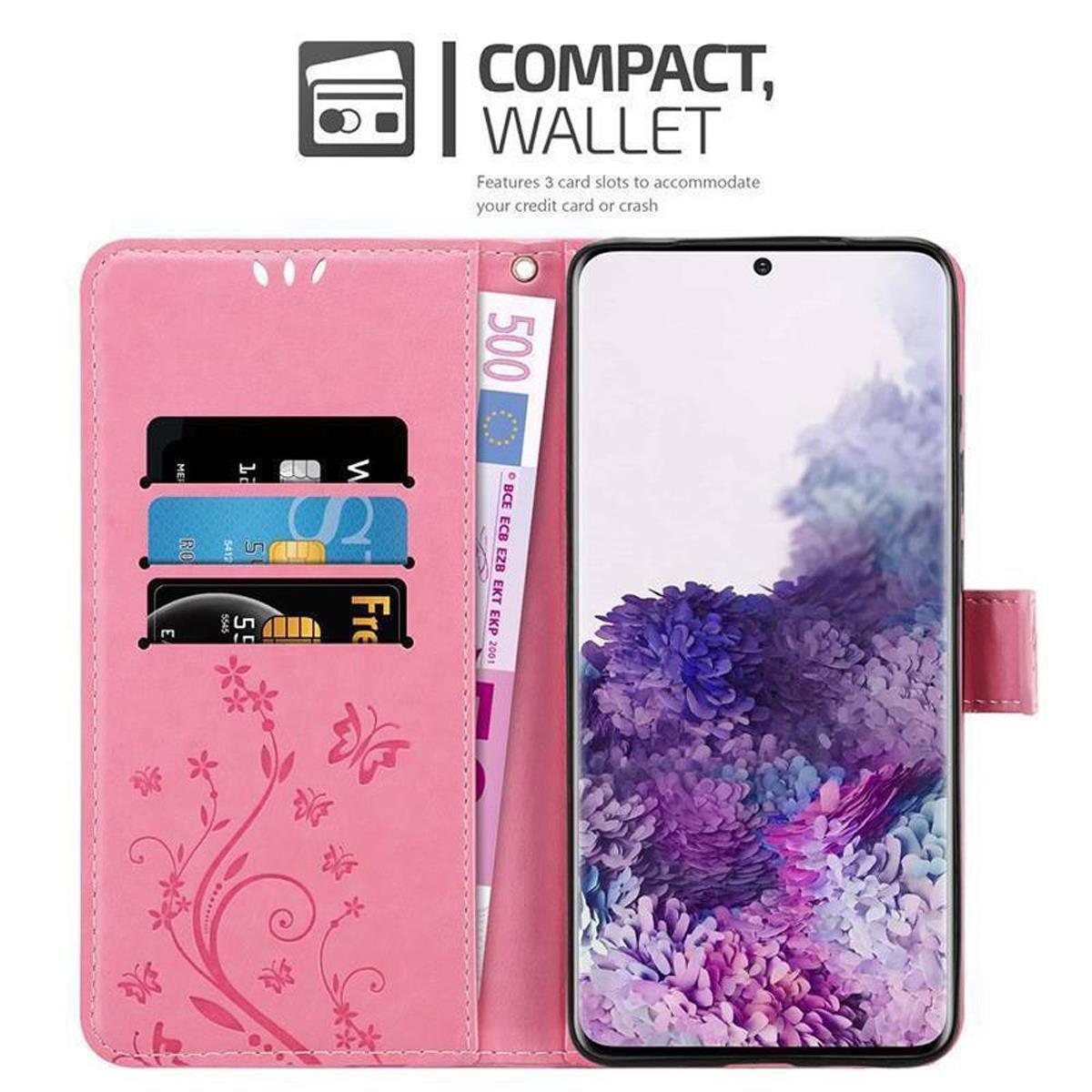 Cadorabo  Hülle für Samsung Galaxy S20 PLUS Blumen Design Magnetverschluss 