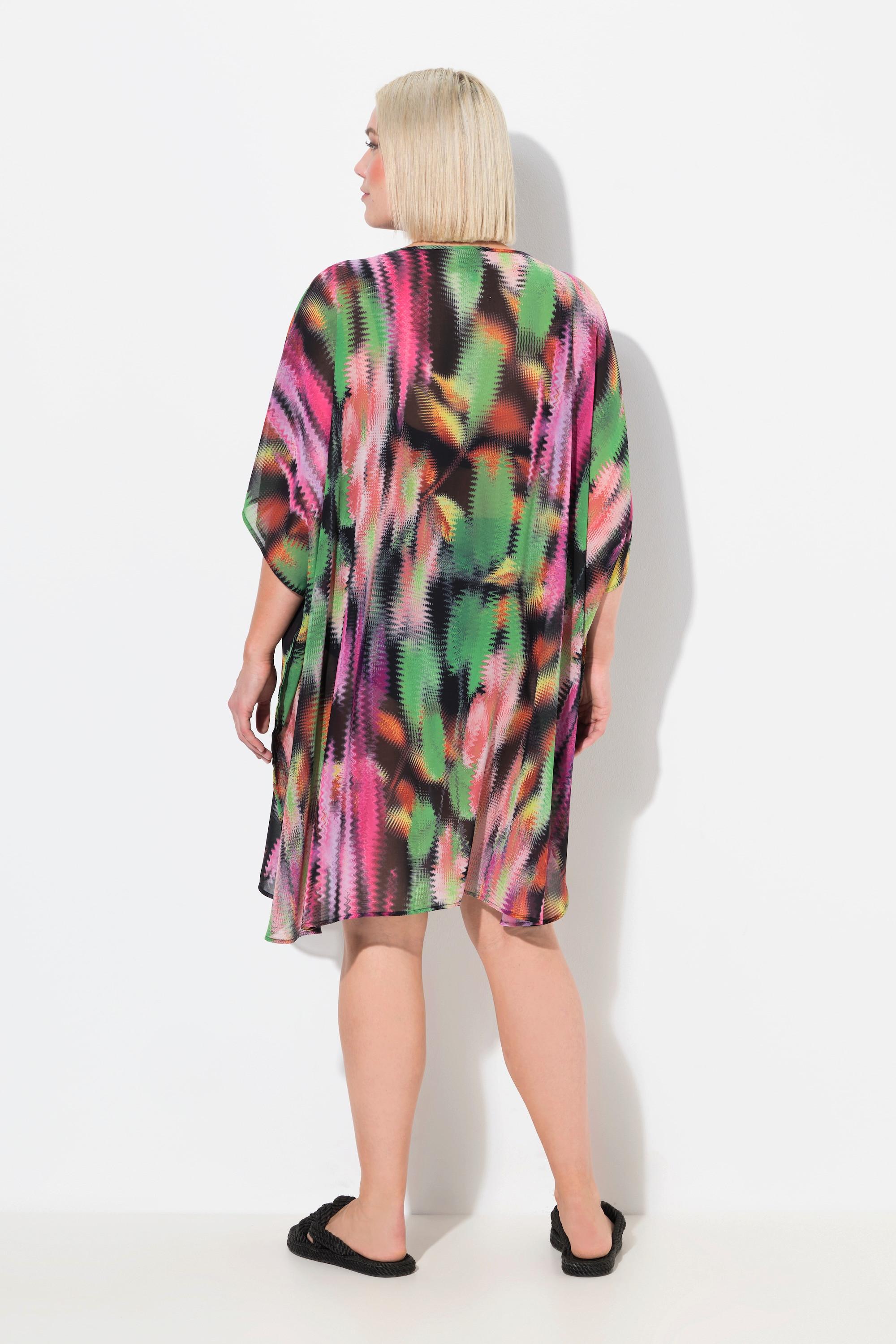 Ulla Popken Tunica Allacciatura Oversize Scollo a V Mezza Manica  